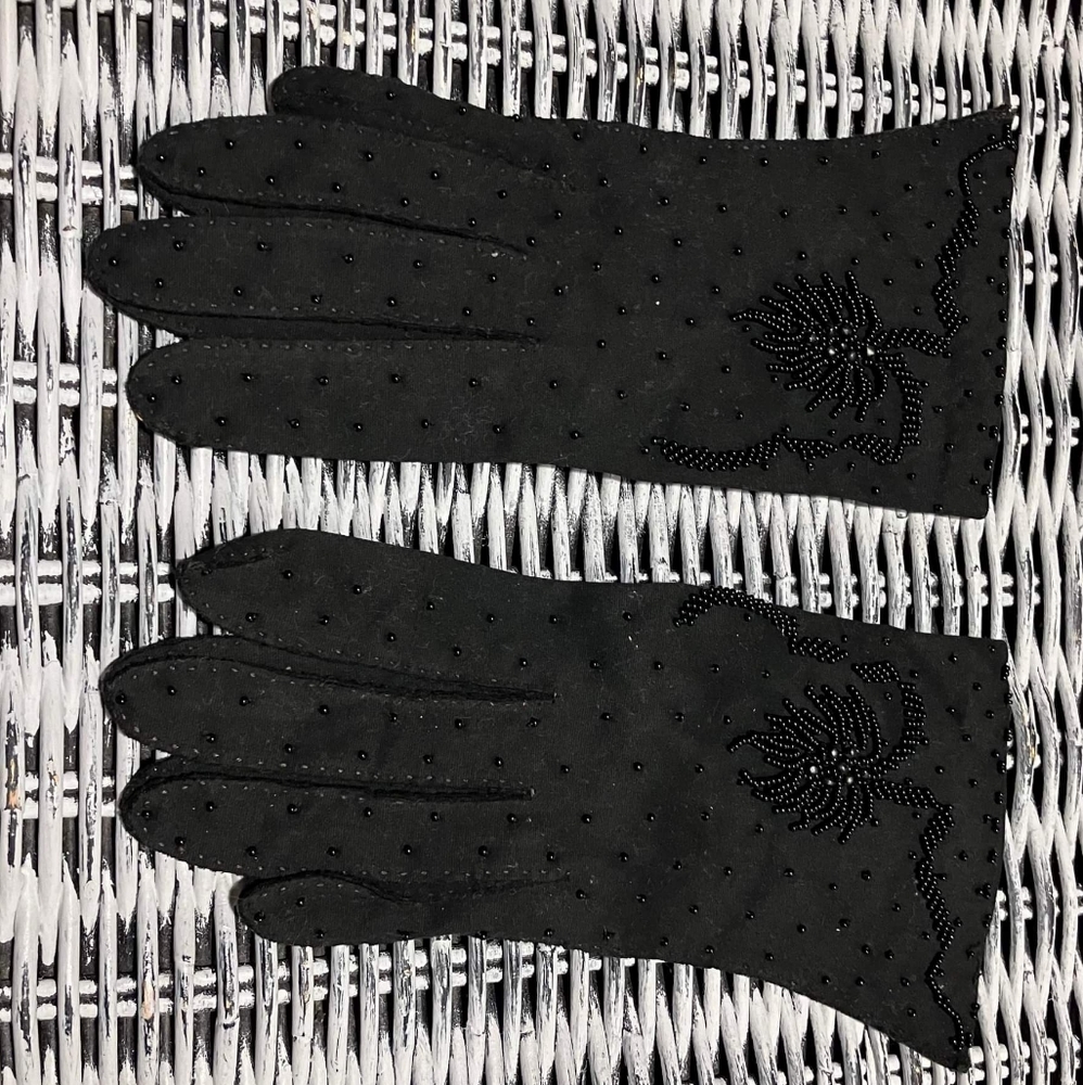 Vintage Bead Embroidered Gloves